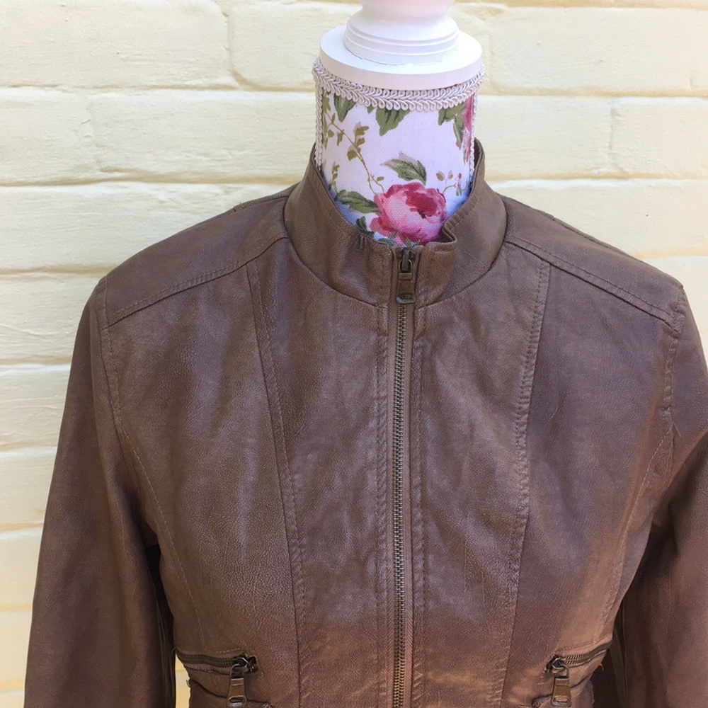 SOLD!!!!Brown leather jacket - Picture 8 of 8